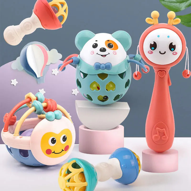 Baby Rattles Toys Newborn Sensory Teether Baby Development Games Educational Infant Toys For Babies Baby Toys 0 6 12 Months