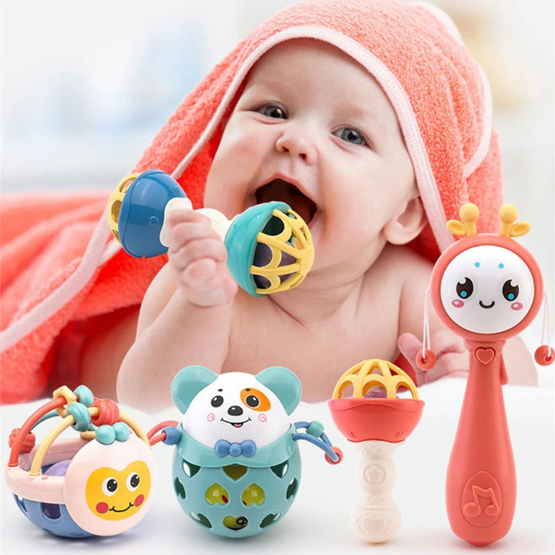 Baby Rattles Toys Newborn Sensory Teether Baby Development Games Educational Infant Toys For Babies Baby Toys 0 6 12 Months