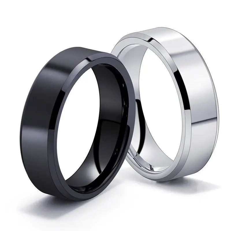 2024 Fashion Charm Jewelry Ring for Men Women Stainless Steel Black Rings Wedding Engagement Band Quality Matte Male Jewelry