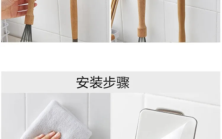 1PC Kitchen Stainless Steel Sink Sponges Holder Self Adhesive Drain Drying Rack Kitchen Wall Hooks Accessories Storage Organizer