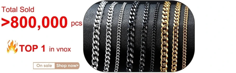 Vnox 3-11mm Chunky Miami Curb Chain Bracelet for Men, Stainless Steel Cuban Link Chain Wristband Classic Punk Heavy Male Jewelry