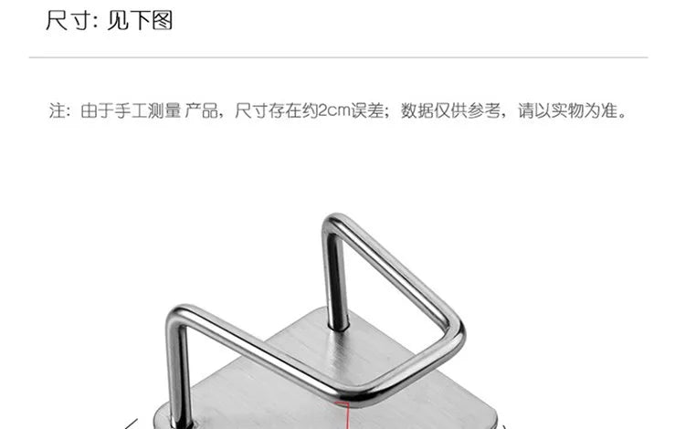 1PC Kitchen Stainless Steel Sink Sponges Holder Self Adhesive Drain Drying Rack Kitchen Wall Hooks Accessories Storage Organizer