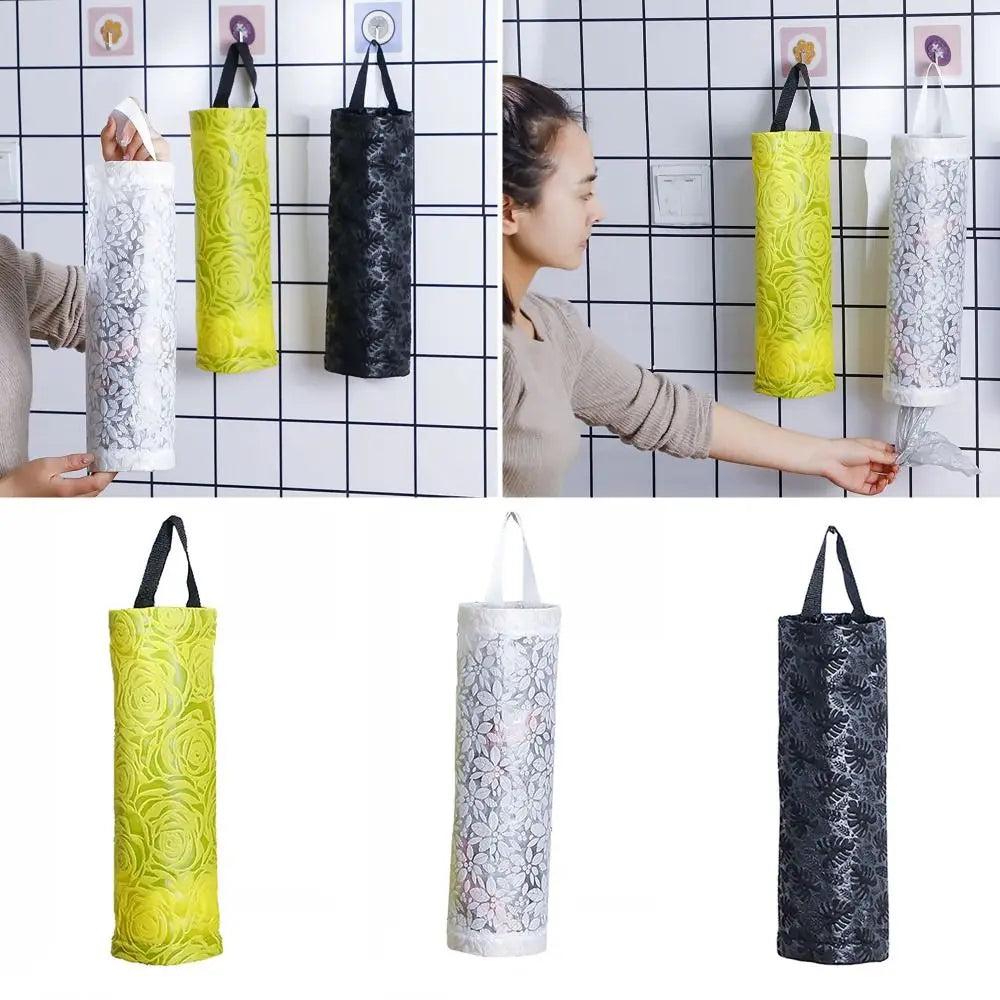 Wall Mounted Sundries Storage Bag Trash Hanging Storage Organization Accessories Garbage Bags Dispenser Vegetable Holder