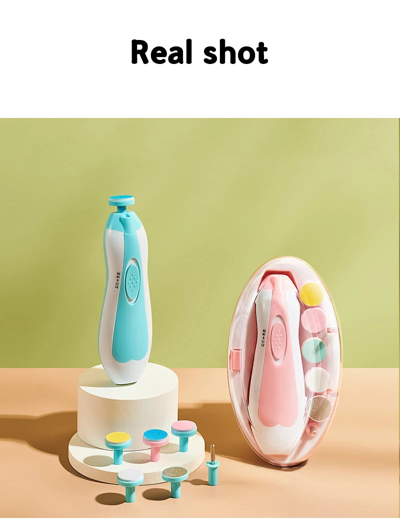Kids Safe Electric Baby Nail Trimmer Electric Baby Nail Clipper Care Tools For Newborn Fingernails and Toenails