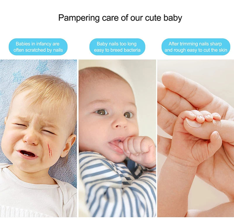 Kids Safe Electric Baby Nail Trimmer Electric Baby Nail Clipper Care Tools For Newborn Fingernails and Toenails
