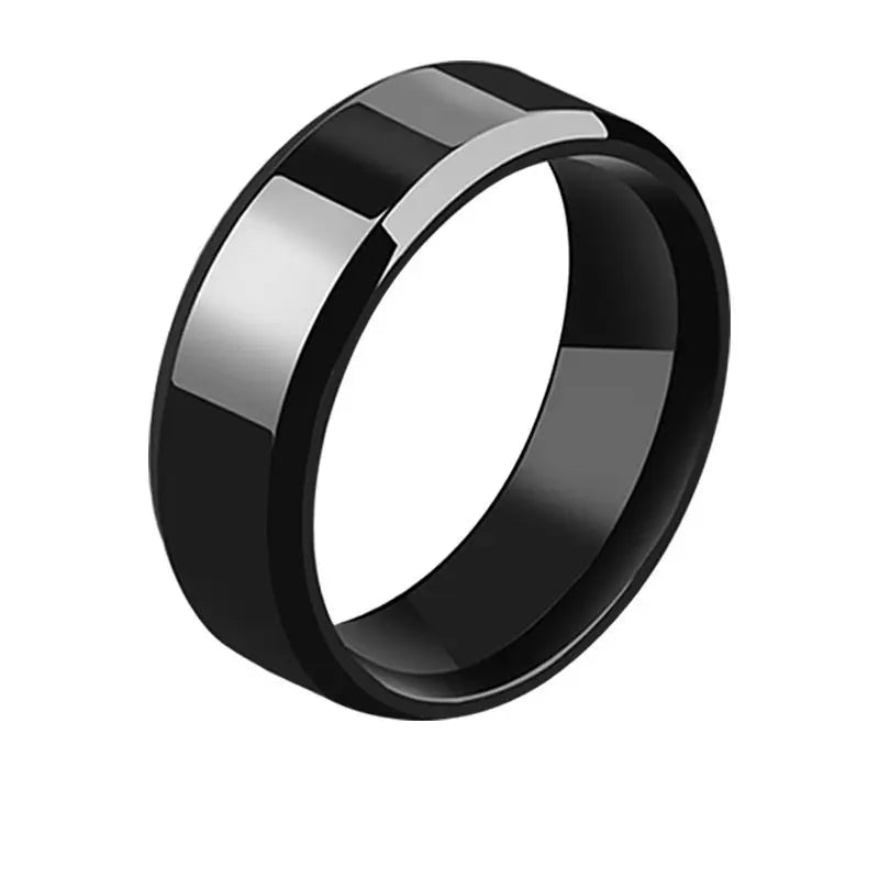 2024 Fashion Charm Jewelry Ring for Men Women Stainless Steel Black Rings Wedding Engagement Band Quality Matte Male Jewelry