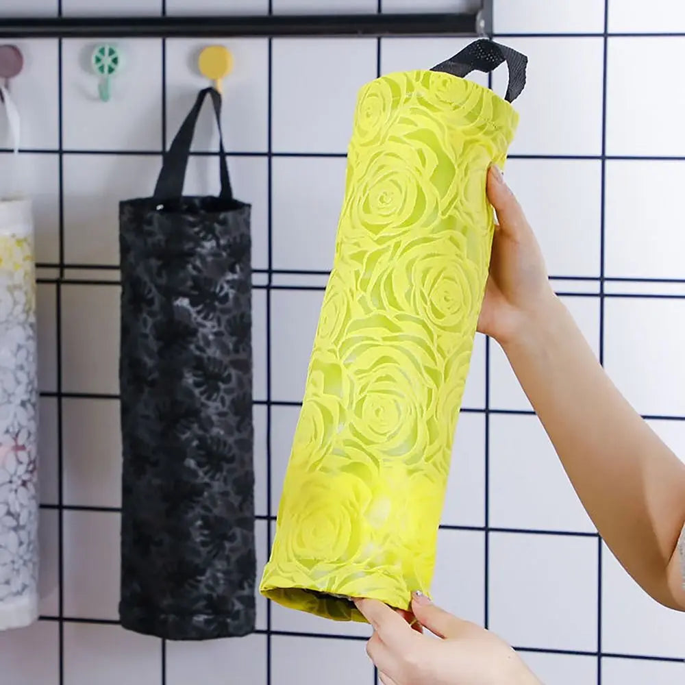 Wall Mounted Sundries Storage Bag Trash Hanging Storage Organization Accessories Garbage Bags Dispenser Vegetable Holder