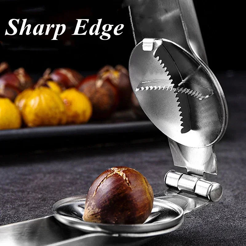 1pc Chestnut MachineStainless Steel Chestnut Cracker Opener Sheath Cutter Metal Nuts Clip Walnut Pliers Tool  Kitchen Accessori