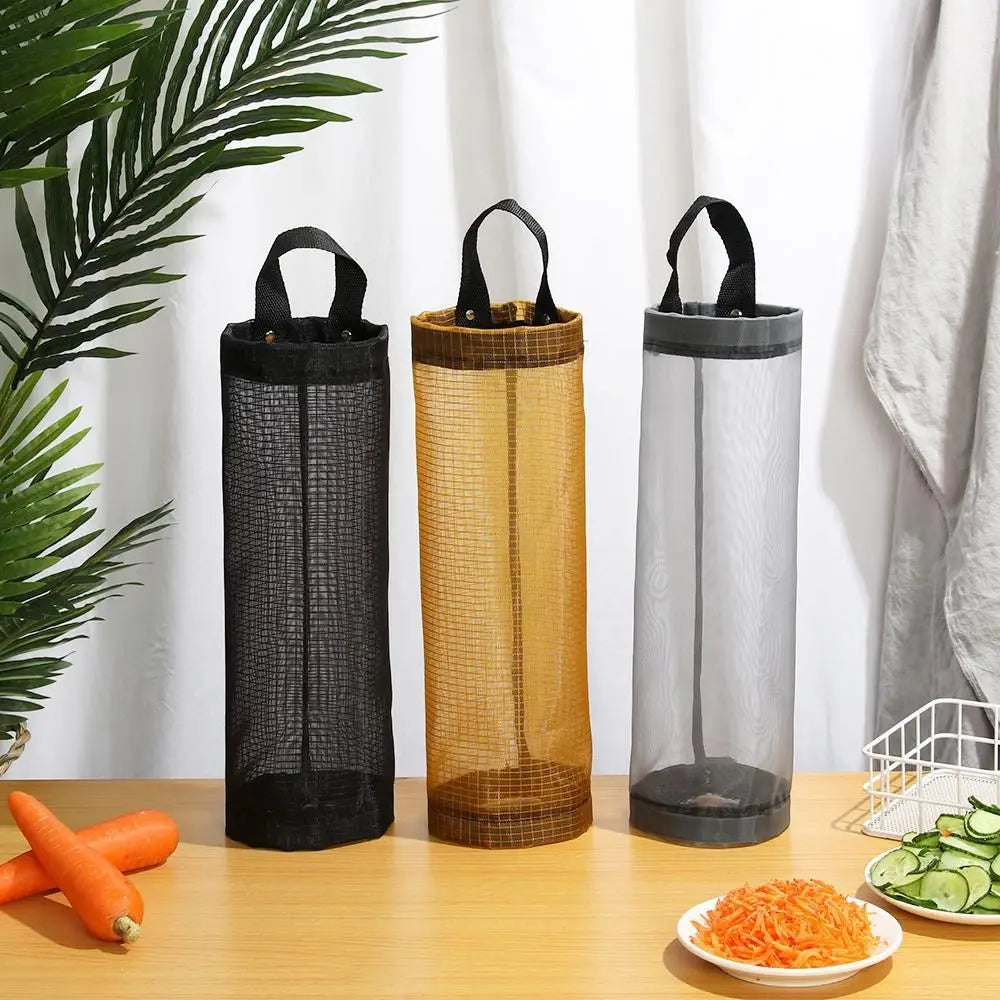Wall Mounted Sundries Storage Bag Trash Hanging Storage Organization Accessories Garbage Bags Dispenser Vegetable Holder