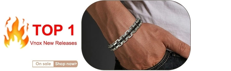Vnox 3-11mm Chunky Miami Curb Chain Bracelet for Men, Stainless Steel Cuban Link Chain Wristband Classic Punk Heavy Male Jewelry