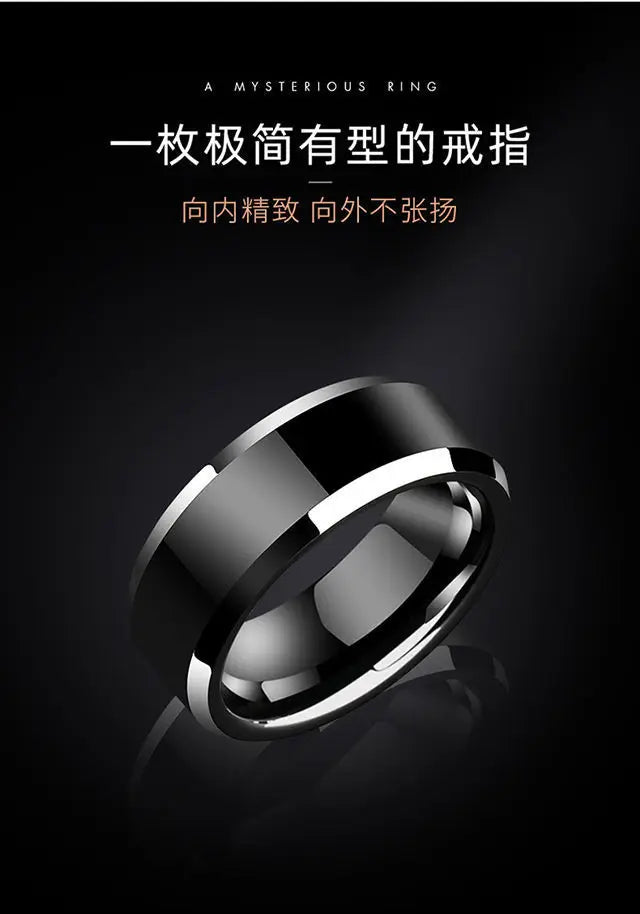2024 Fashion Charm Jewelry Ring for Men Women Stainless Steel Black Rings Wedding Engagement Band Quality Matte Male Jewelry