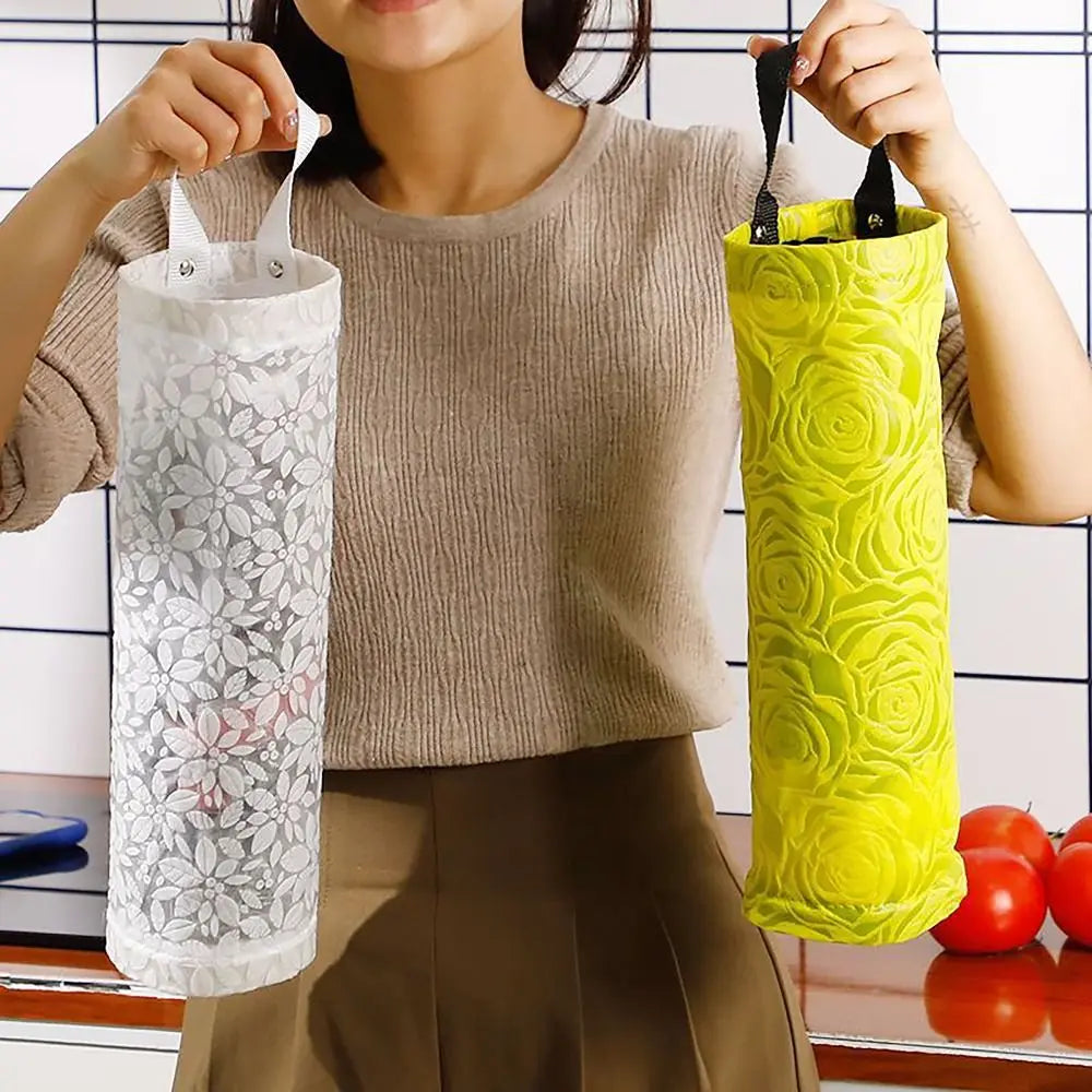 Wall Mounted Sundries Storage Bag Trash Hanging Storage Organization Accessories Garbage Bags Dispenser Vegetable Holder