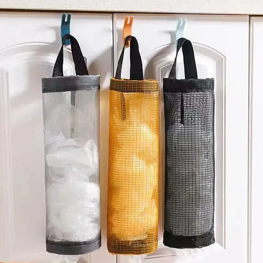 Wall Mounted Sundries Storage Bag Trash Hanging Storage Organization Accessories Garbage Bags Dispenser Vegetable Holder