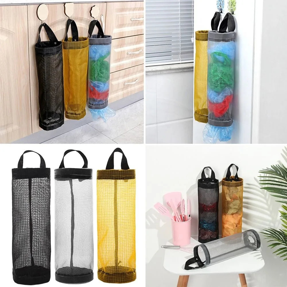 Wall Mounted Sundries Storage Bag Trash Hanging Storage Organization Accessories Garbage Bags Dispenser Vegetable Holder