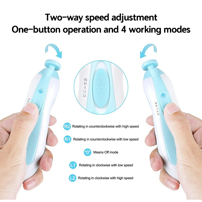 Kids Safe Electric Baby Nail Trimmer Electric Baby Nail Clipper Care Tools For Newborn Fingernails and Toenails