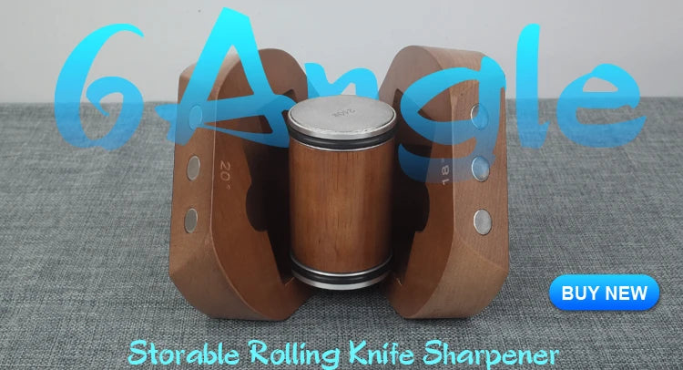 Magnetic Rolling Knife Sharpener Diamond Sharpening Stone Wood Kitchen Grinding System 15 20 Degrees Angle Roller Accessory