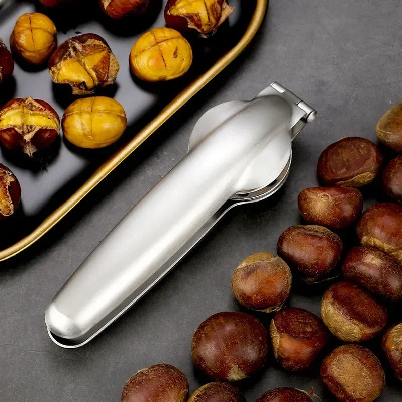 1pc Chestnut MachineStainless Steel Chestnut Cracker Opener Sheath Cutter Metal Nuts Clip Walnut Pliers Tool  Kitchen Accessori